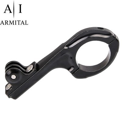 Supporto Manubrio Professionale in Alluminio per Action Cam Compatibile con GoPro Hero 12 11 10 9 Attacco Universale per Bicicletta Moto e MTB Stabile e Resistente