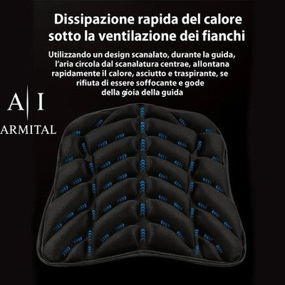 Cuscino Sella Moto Universale in Gel 3D Ergonomico e Traspirante Antiscivolo per Comfort Lunghe Distanze e Riduzione Vibrazioni
