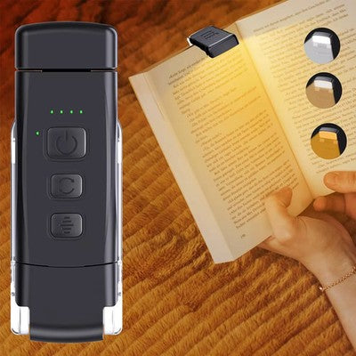 Lampada Da Lettura LED Portatile Ricaricabile USB Con Clip Per Libri E Scrivania Luce Dimmerabile Senza Fili