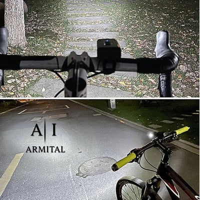 Luce Anteriore Per Bicicletta Doppio LED T6 Potente Ricaricabile USB-C Impermeabile 6 Modalità Illuminazione Professionale Per Ciclismo E Outdoor
