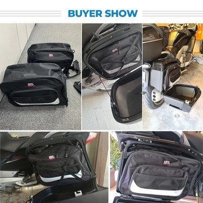 Borse Interne Laterali Per Moto Touring Compatibili Con Serie R R1200RS R1250RS R1100GS E Modelli RT - Coppia Di Borse Da Viaggio Espandibili In Tessuto Impermeabile