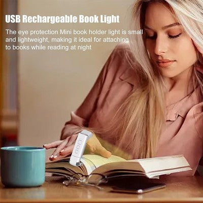 Lampada Da Lettura LED Portatile Ricaricabile USB Con Clip Per Libri E Scrivania Luce Dimmerabile Senza Fili