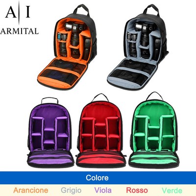Zaino Fotografico Professionale Impermeabile In Nylon Per Reflex E Mirrorless - Custodia Leggera Multifunzione Con Divisori Regolabili - Design Ergonomico Unisex Per Fotografia Outdoor