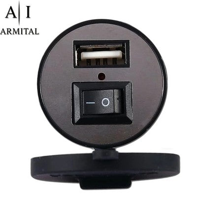 Caricabatterie USB Per Moto Impermeabile IP65 12V 24V Con Interruttore Presa Ricarica Rapida Per Smartphone E GPS