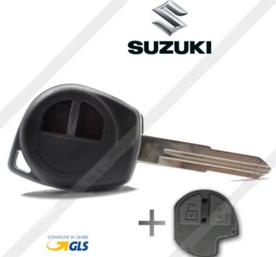 Guscio Cover Telecomando Per Suzuki SX4 Fiat Sedici E Opel Agila - Ricambio Scocca Chiave Auto 2 Tasti Senza Elettronica