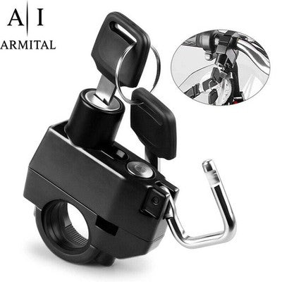 Lucchetto Sottosella Universale per Casco Moto e Scooter in Lega di Alluminio con Doppia Chiave - Antifurto Leggero e Resistente alla Ruggine