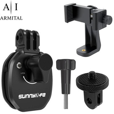 Supporto Universale In Alluminio CNC Per Parabrezza Moto E Scooter Compatibile Con Action Cam E Smartphone Staffa Anti-Vibrazione Professionale