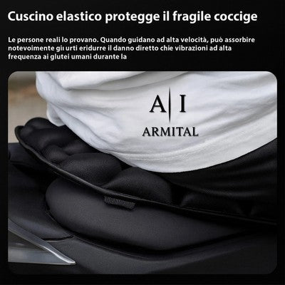 Cuscino Sella Moto Universale in Gel 3D Ergonomico e Traspirante Antiscivolo per Comfort Lunghe Distanze e Riduzione Vibrazioni