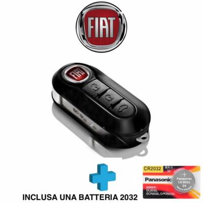 Guscio Cover Telecomando Ricambio Compatibile per Fiat Grande Punto Evo Panda Lancia con Batteria Inclusa
