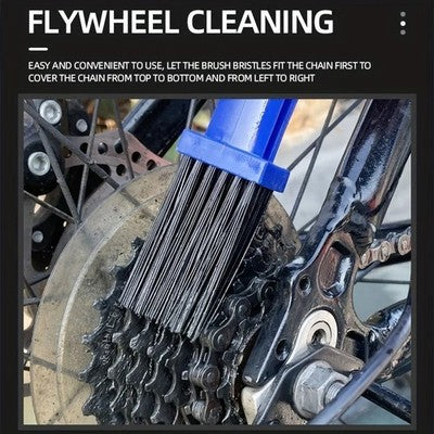 Set 2 Spazzole Per Pulizia Catena Moto E Bicicletta Strumento Manutenzione Universale Per Rimozione Sporco E Grasso