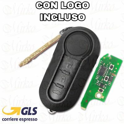 Chiave Elettronica Completa Telecomando Compatibile Con Fiat 500X 500L Punto Evo Panda E Lancia