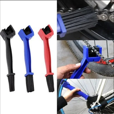 Spazzola Professionale Pulizia Catena Moto e Bici In Nylon ABS Design Ergonomico Tre Lati Universale Per Manutenzione Trasmissione