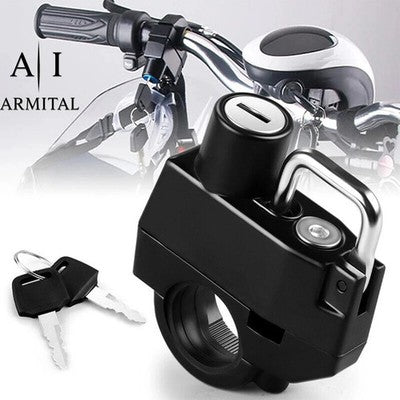 Lucchetto Sottosella Universale per Casco Moto e Scooter in Lega di Alluminio con Doppia Chiave - Antifurto Leggero e Resistente alla Ruggine
