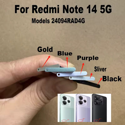 Vano Carrello Slot Scheda Sim e Micro SD per Xiaomi Redmi Note 14 5G Viola