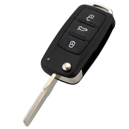 Guscio Telecomando Compatibile Per Chiave Volkswagen 3 Tasti - Cover Ricambio Con Lama Vergine Per Golf Passat Polo Bora