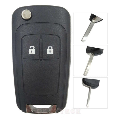 Guscio Chiave Telecomando Compatibile Per Chevrolet Cruze Aveo Spark Captiva Matiz - Cover Di Ricambio Alta Qualità