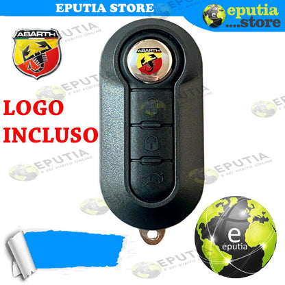 Guscio Chiave Telecomando Compatibile Per Fiat 500 L Punto Evo Panda Lancia Musa Ypsilon - Scocca 3 Tasti Con Lama Vergine
