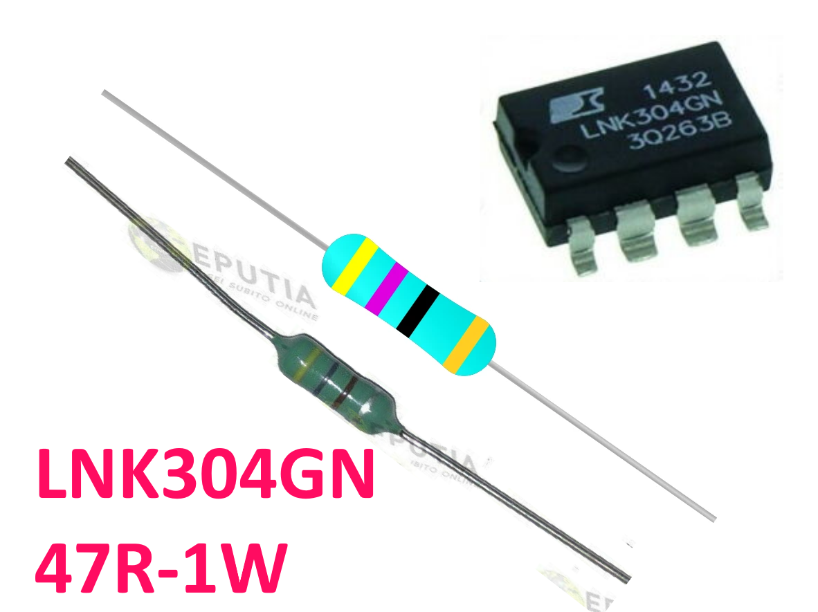 Kit Riparazione Scheda Lavatrice Electrolux Zoppas AEG Integrato LNK304GN e Resistenza 47 Ohm 1W