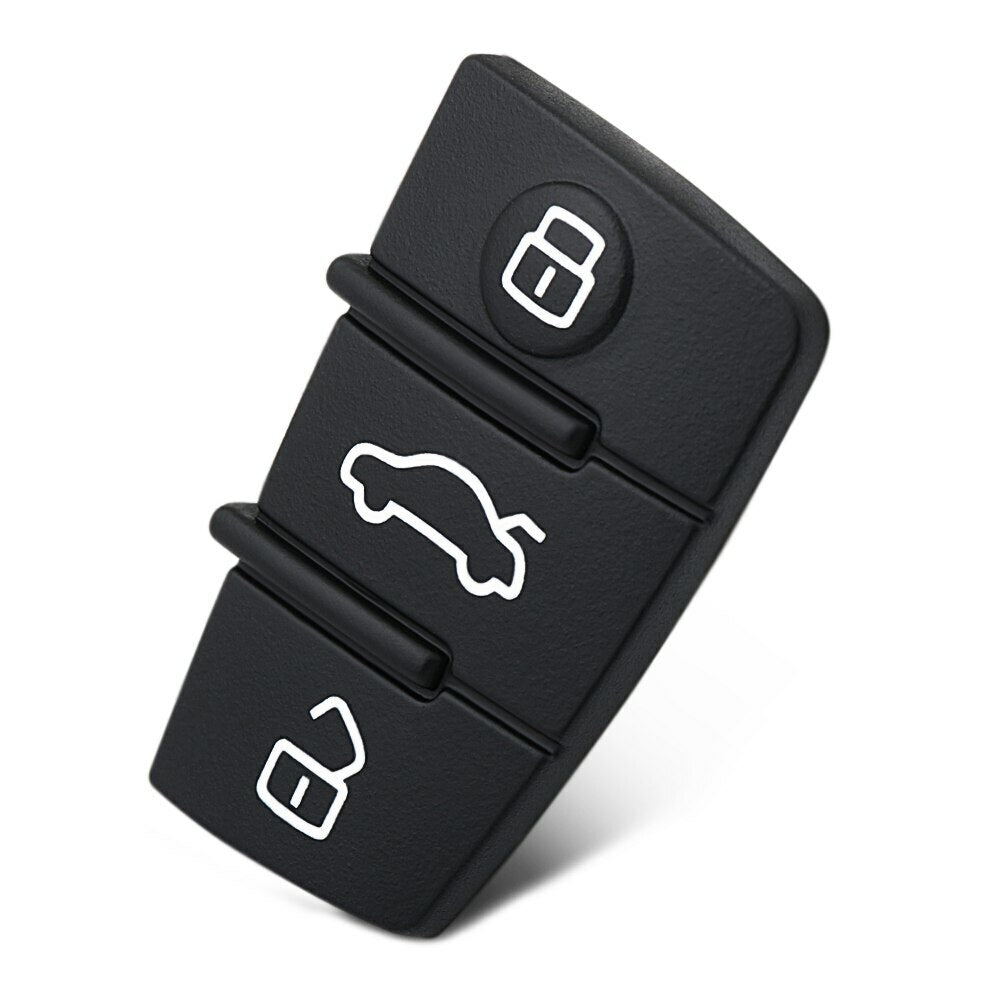 Gommino 3 Tasti Ricambio Telecomando Chiave per Audi A3 A4 A5 A6 A8 Q5 Q7 TT - Guscio Sostitutivo di Alta Qualità