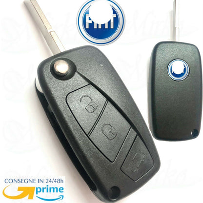 Guscio Telecomando Chiave 3 Tasti Compatibile Fiat Grande Punto Bravo Fiorino Qubo - Ricambio Qualità Professionale