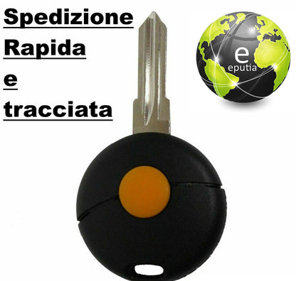 Guscio Chiave Smart Fortwo 450 Modello 1999-2006 Ricambio Telecomando 1 Tasto con Lama Da Fresare