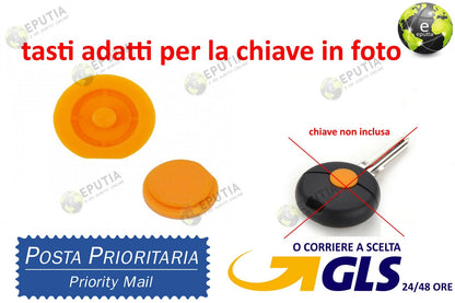 Guscio Cover Telecomando In Gomma Gialla Per Chiave Smart Fortwo 450 Protezione Tasti