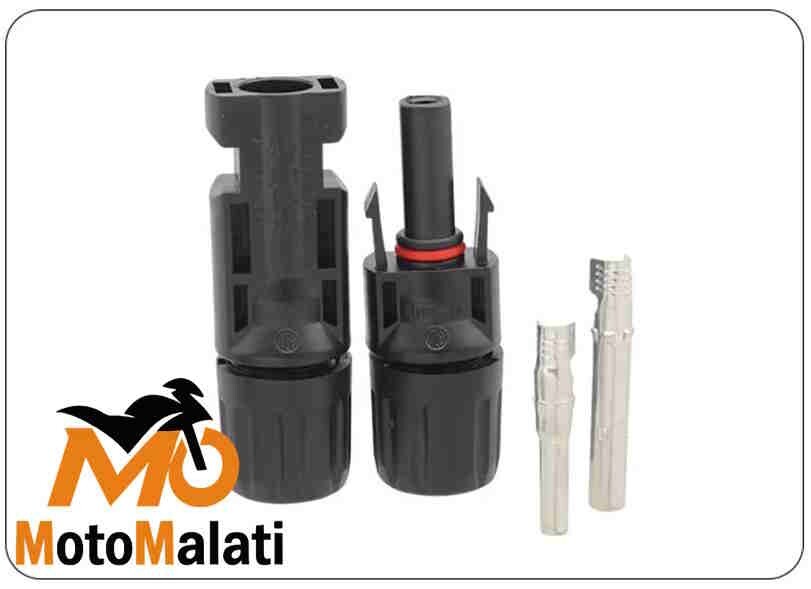 Coppia Connettori Solari Fotovoltaici Maschio e Femmina Impermeabili IP67 per Pannelli Solari Camper Barca e Casa Compatibili MC4