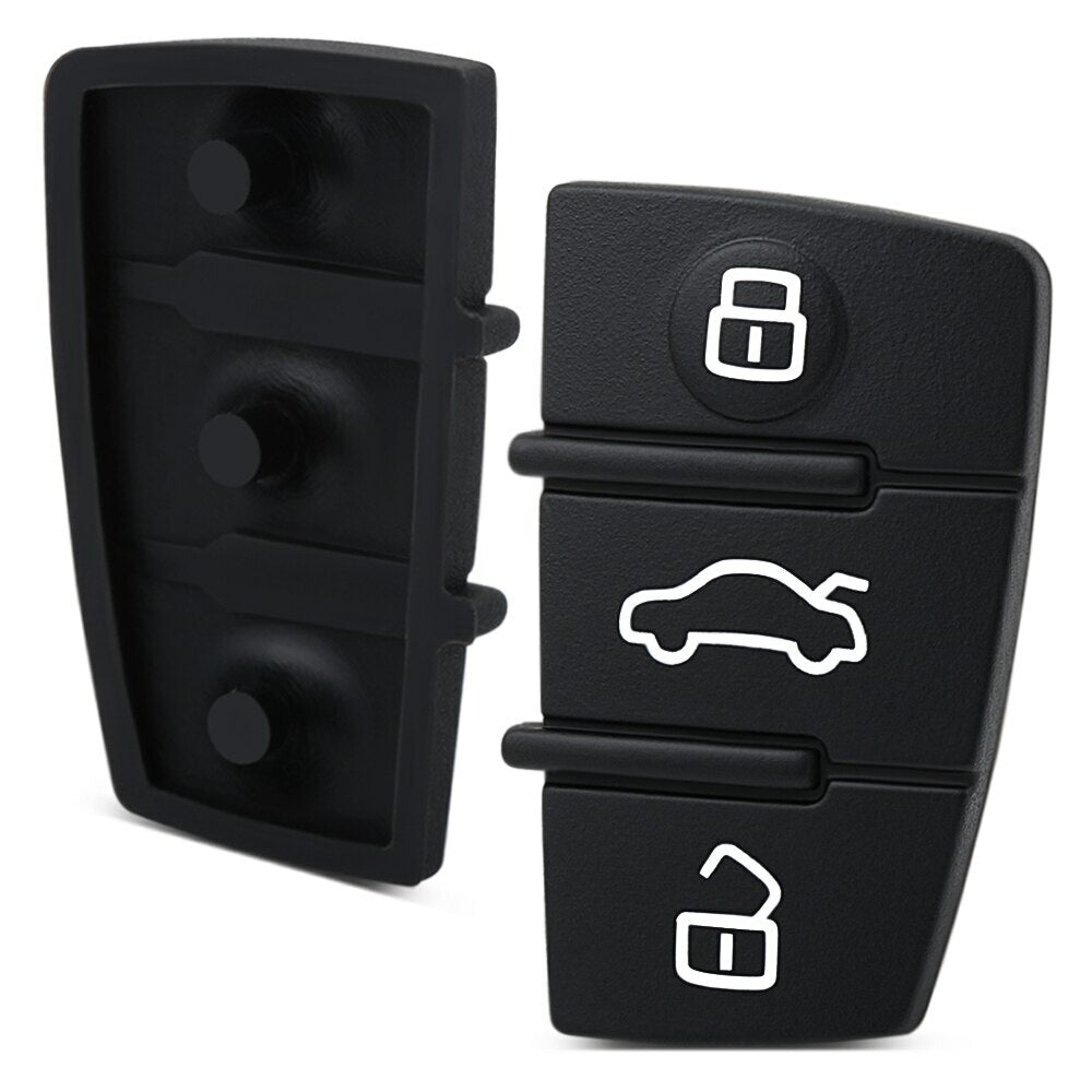 Gommino 3 Tasti Ricambio Telecomando Chiave per Audi A3 A4 A5 A6 A8 Q5 Q7 TT - Guscio Sostitutivo di Alta Qualità
