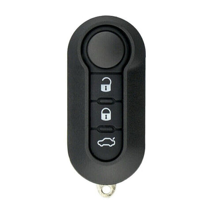 Guscio Cover Telecomando Compatibile Fiat 500 Punto Evo Panda Lancia Musa Ypsilon - Ricambio 3 Tasti con Chiave Vergine