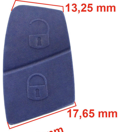 Gomma Ricambio 3 Tasti Blu Per Telecomando Fiat Punto Panda Stilo E Lancia - Membrana In Silicone Morbido 12,25mm
