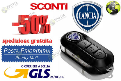 Guscio Cover Chiave Telecomando Compatibile Lancia Musa Delta Ypsilon 3 Tasti Con Lama Vergine