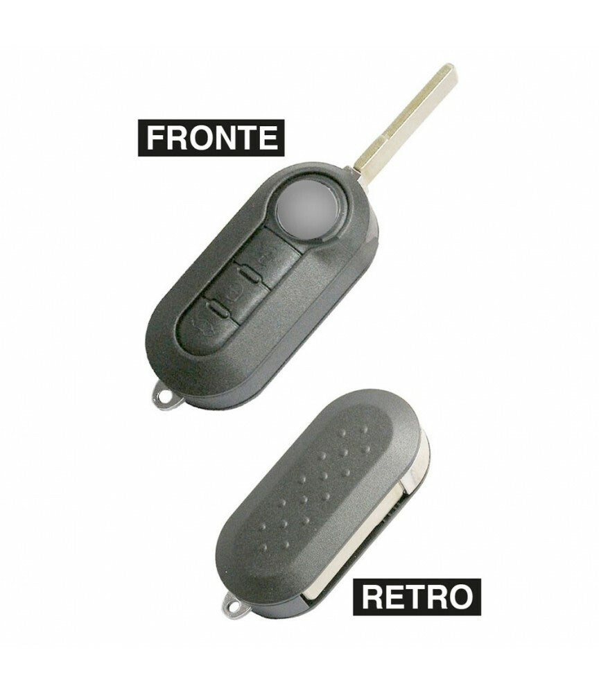 Cover Chiave Fiat 500 500L Punto Panda Lancia Musa Ypsilon Guscio 3 Tasti Lama *