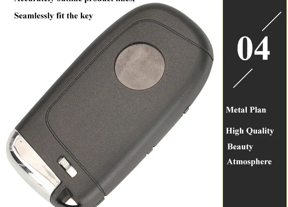 Cover Guscio Chiave Fiat 500X Jeep Renegade Compass Telecomando 3 Tasti Lama - N
