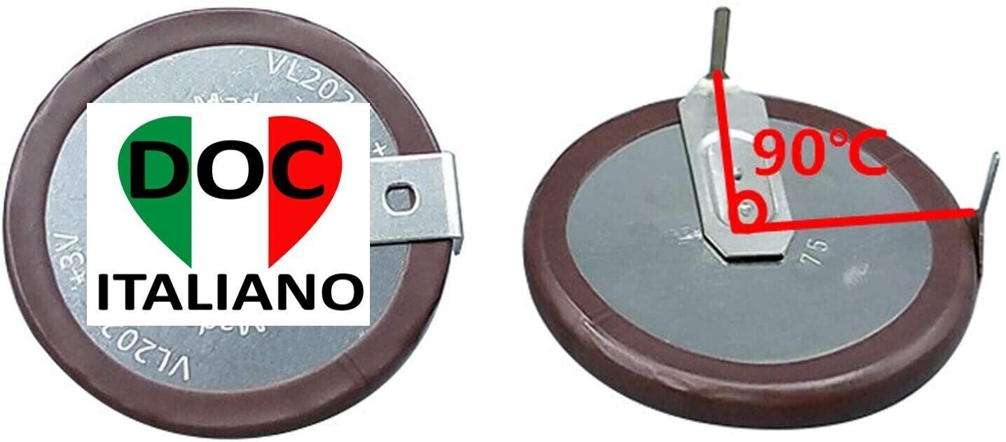 Batteria Ricaricabile Per Chiave BMW E Mini Cooper VL2020 VL2025 Pila Telecomando Litio 90 Gradi