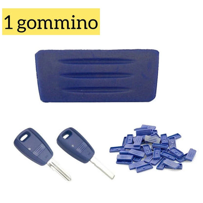 Gommino Ricambio 1 Tasto Blu per Chiave Fiat Punto 500 Doblo Stilo Marea Panda