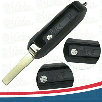 Guscio Chiave Telecomando Compatibile Lancia Y Ypsilon - Cover 3 Tasti Ricambio Qualità Premium