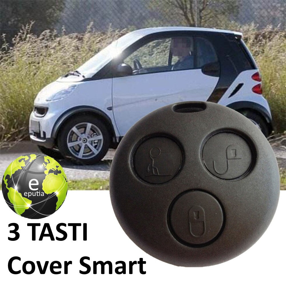 Guscio Cover Chiave Smart Fortwo 450 Ricambio Telecomando 3 Tasti Senza Lama