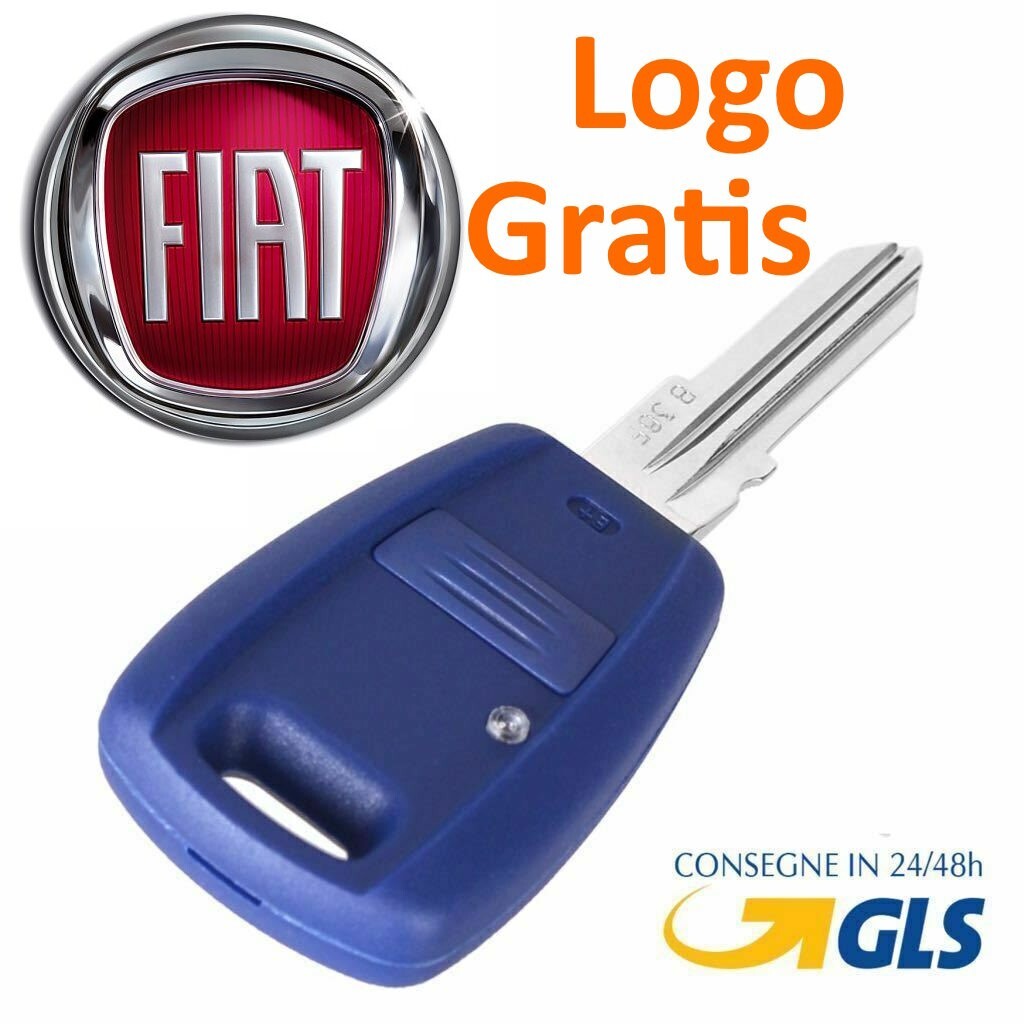 Guscio Cover Chiave Compatibile Fiat Punto Panda Doblo Stilo 1 Tasto Con Lama Piatta Vergine Ricambio Qualità ABS