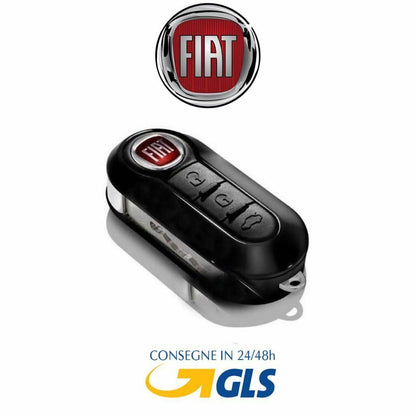 Guscio Cover Chiave Telecomando 3 Tasti Compatibile Con Fiat 500L Panda Punto Evo Lancia Musa Ypsilon - Ricambio Qualità Premium