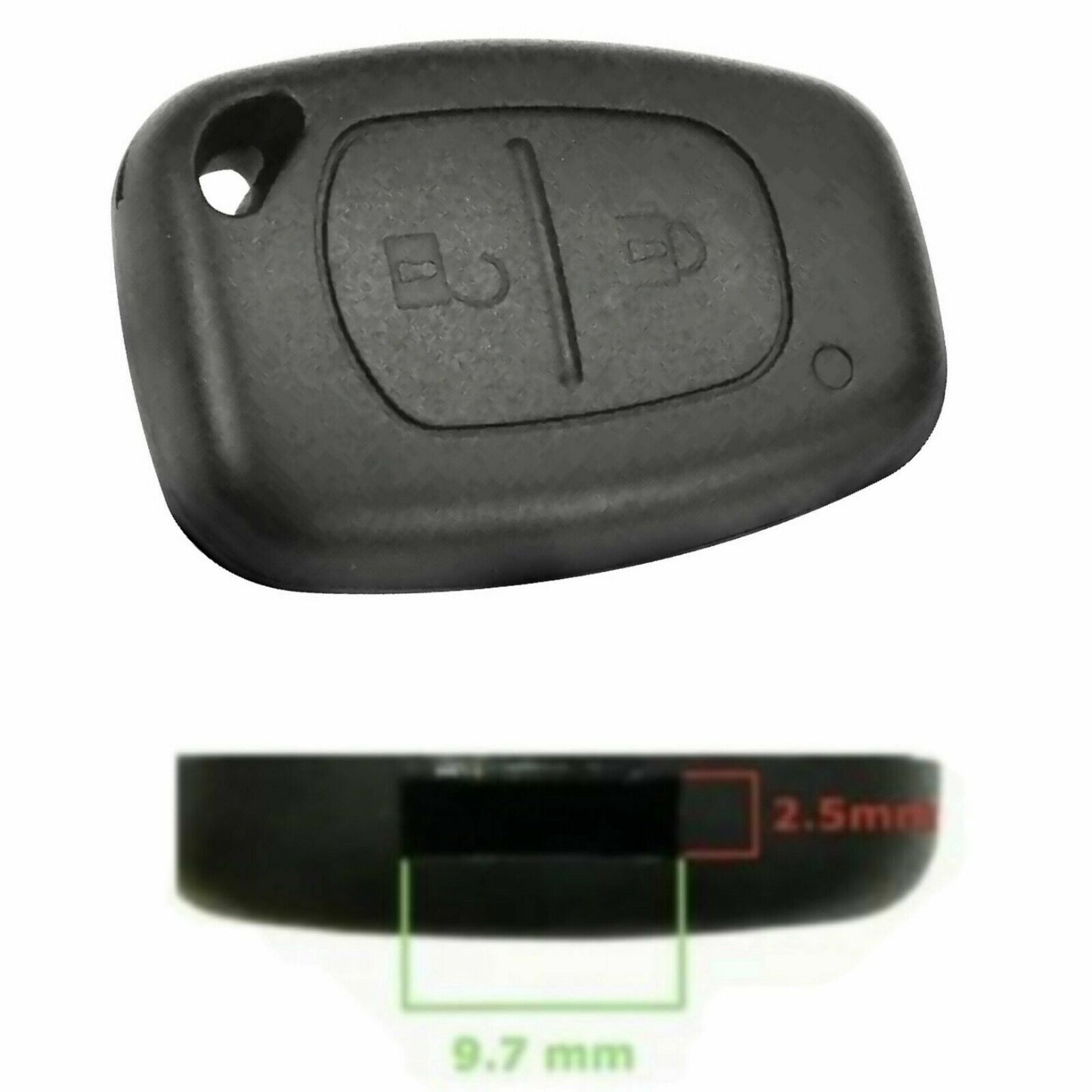 Guscio Cover Telecomando Compatibile con Renault Trafic e Altri Modelli - Chiave 2 Tasti con Lama Vergine per Riparazione Rapida