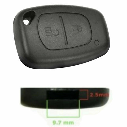 Guscio Cover Telecomando Compatibile con Renault Trafic e Altri Modelli - Chiave 2 Tasti con Lama Vergine per Riparazione Rapida