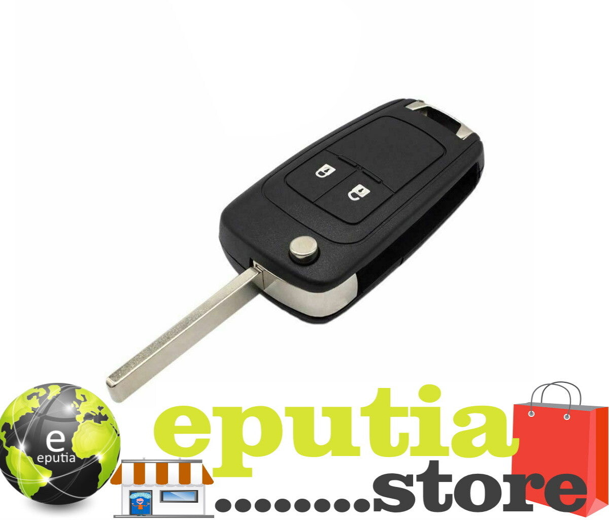 Guscio Chiave Telecomando Compatibile Con Chevrolet Cruze Aveo Spark Captiva Matiz - Scocca Ricambio 2 Tasti Senza Logo