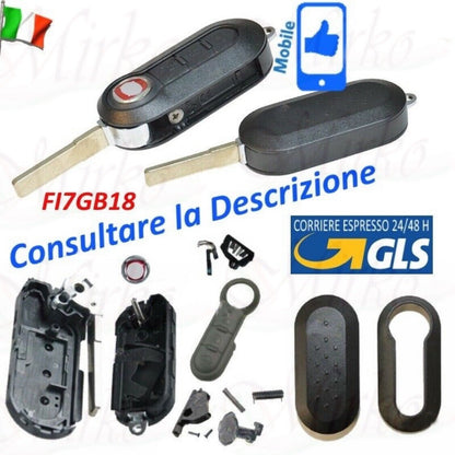 Scocca Guscio Chiave Telecomando 3 Tasti Fiat 500L Punto Panda Lancia Musa Ypsil