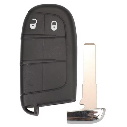 Guscio Cover Chiave Compatibile con Jeep Renegade e Compass - Scocca Telecomando Keyless 3 Tasti con Lama per Ricambio Auto