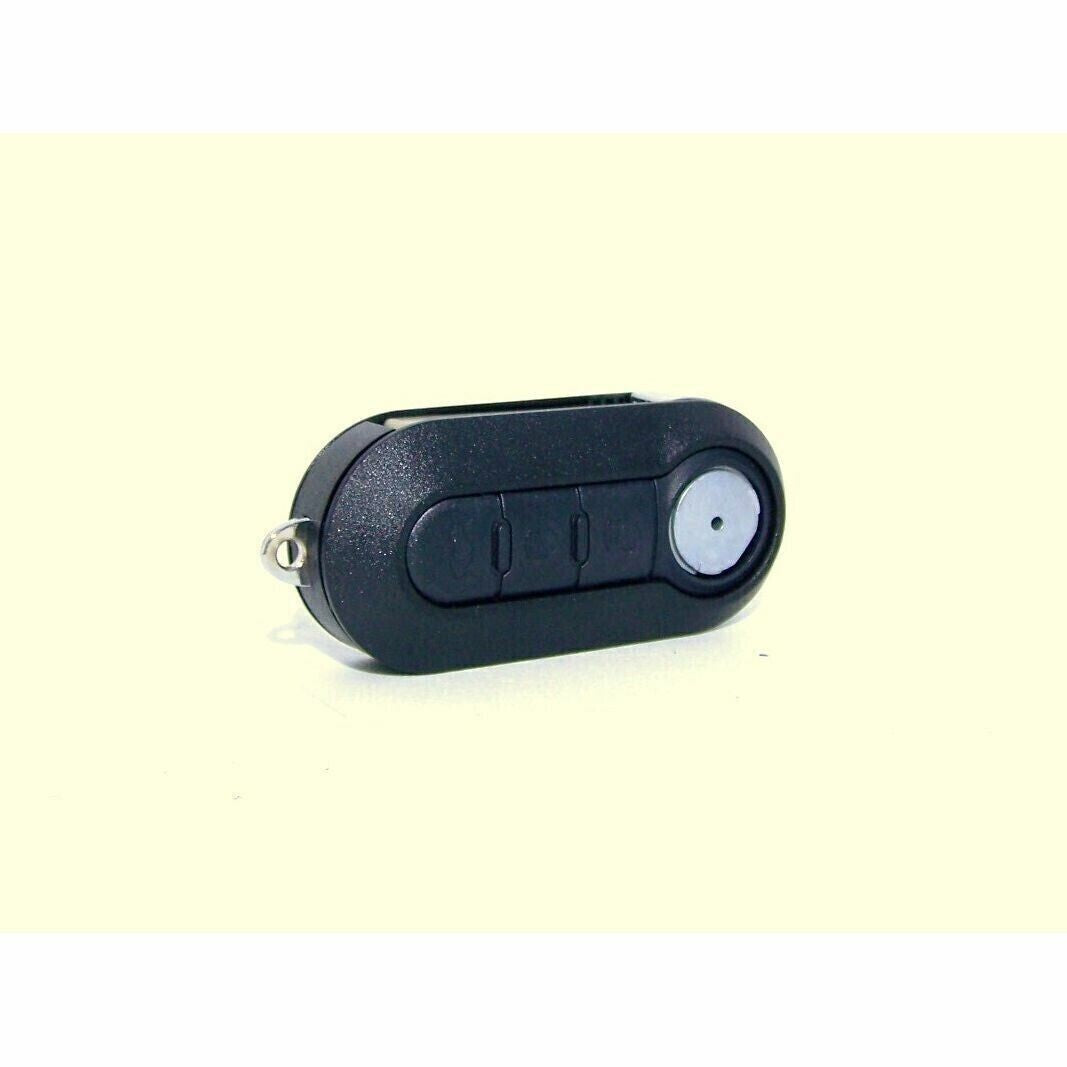 Guscio Chiave Telecomando Compatibile Per Fiat 500 500L Grande Punto Panda - Cover 3 Tasti Bianchi Con Lama Vergine Ricambio Qualità Premium