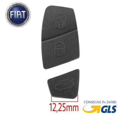 Gommino Ricambio Tasti Telecomando Fiat Punto Panda Stilo Membrana 3 Pulsanti Nera 12,25mm