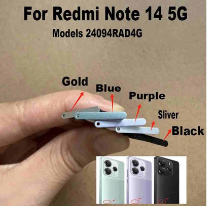 Vano Carrello Slot Scheda Sim e Micro SD per Xiaomi Redmi Note 14 5G Viola