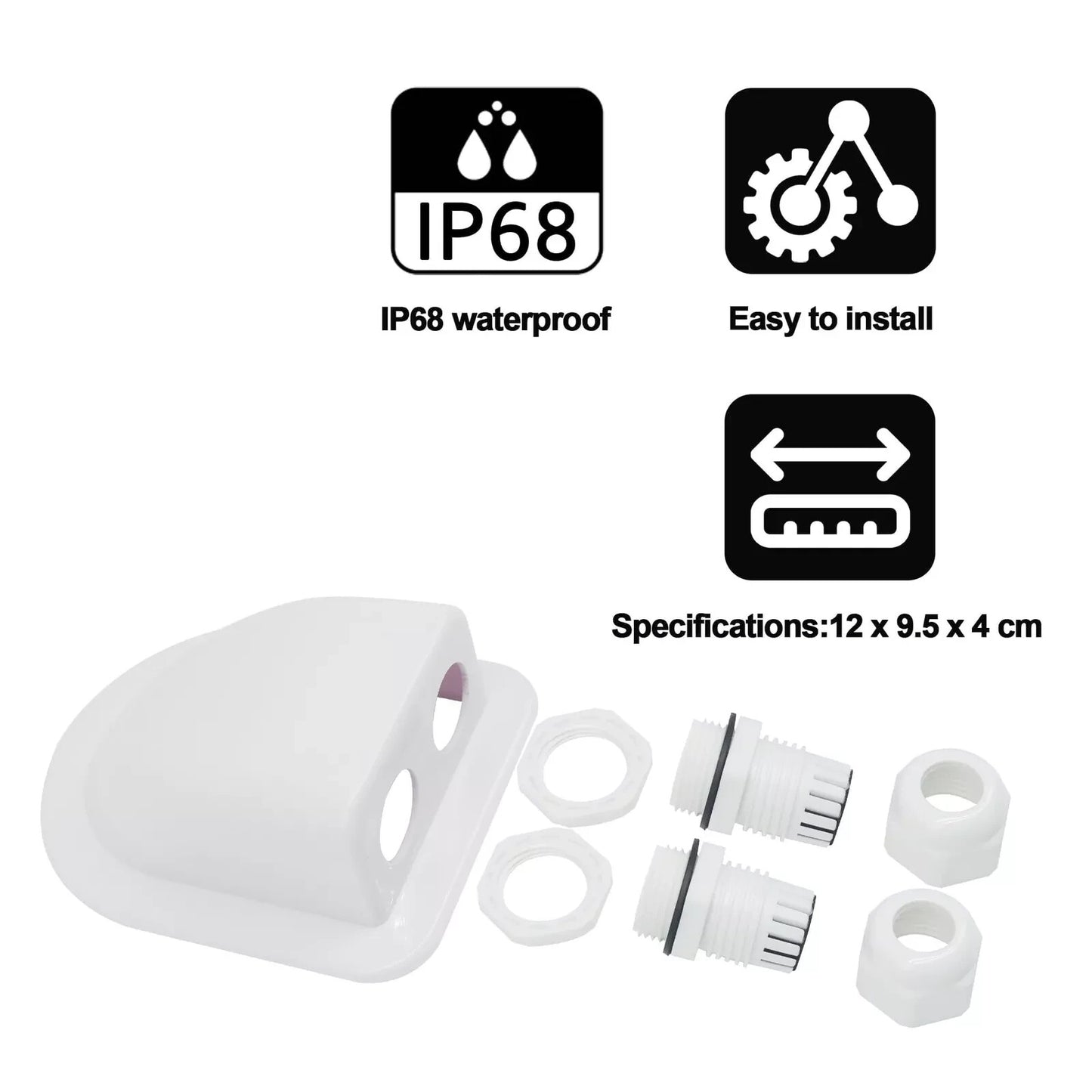 Passacavo Solare Doppio da Tetto Impermeabile IP68 per Camper, Carav * 165