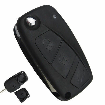 Guscio Scocca Telecomando Compatibile Per Chiavi Fiat Ducato Doblò Panda 600 Punto - Cover 3 Tasti Con Lama Vergine Per Riparazione Chiave Auto