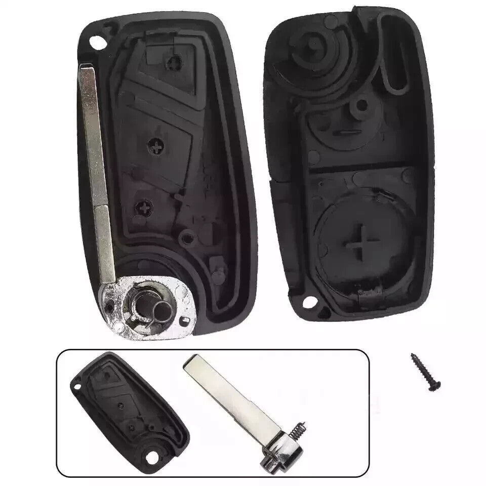 Guscio Cover Chiave Compatibile Fiat Panda 169 Grande Punto Ulisse - Ricambio Telecomando 3 Tasti Alta Qualità